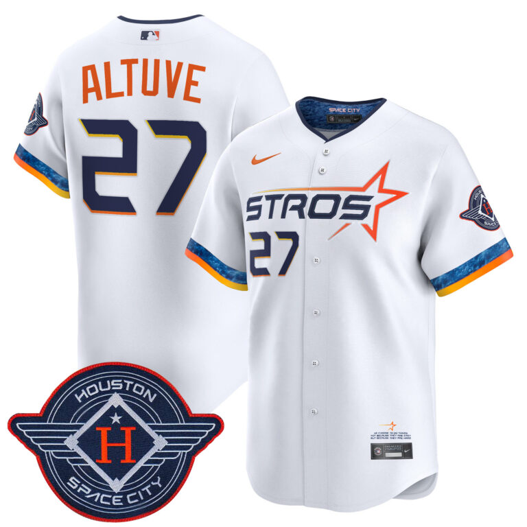 Men Houston Astros #27 Altuve white 2025 City Connect Vapor Premier Limited Jersey->houston astros->MLB Jersey